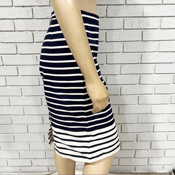 J.Crew Women’s Navy and White Striped Pencil Skirt - Picture 6 of 9